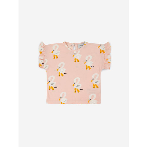 Bobo choses Pelican all over ruffle T-shirt Bobo choses Pelican all over ruffle T-shirt