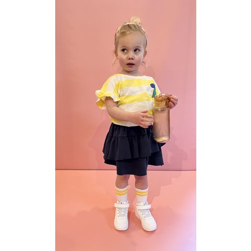 Bobo choses Yellow Stripes ruffle T-shirt Bobo choses Yellow Stripes ruffle T-shirt