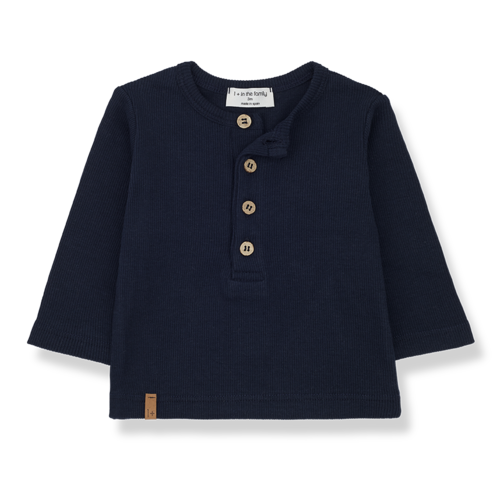 1+ in the family Roque longsleeve shirt - Blue-notte 1+ in the family Roque longsleeve shirt - Blue-notte