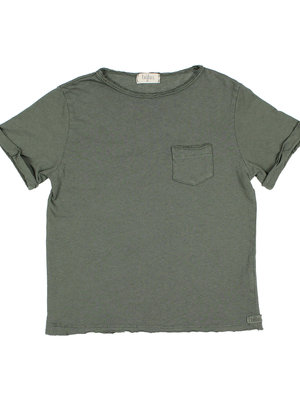 Buho Pocket linen t-shirt - Khaki