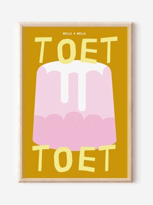 Mella Mella Copy of Poster 'Toet' blauw - A3