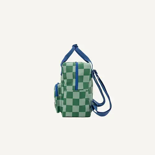 Sticky Lemon Studio Ditte backpack small - Blocks green-blue