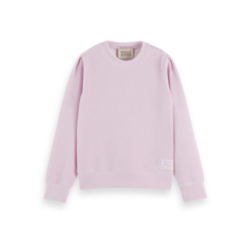 Scotch & Soda Corduroy sweatshirt - Disco pink melange - 173749 Scotch & Soda Corduroy sweatshirt - Disco pink melange - 173749