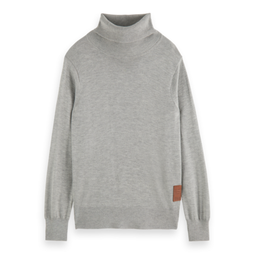Scotch & Soda Roll neck pullover - Grey melange - 173574 Scotch & Soda Roll neck pullover - Grey melange - 173574