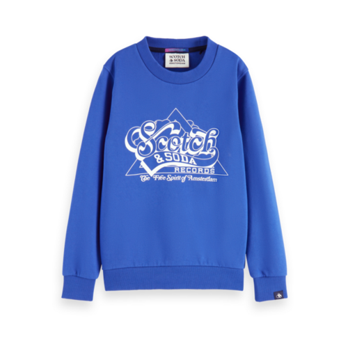 Scotch & Soda Cotton in Conversion sweatshirt - Cobalt - 173980 Scotch & Soda Cotton in Conversion sweatshirt - Cobalt - 173980