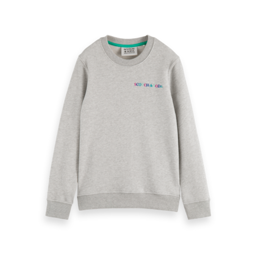 Scotch & Soda Regular fit sweatshirt in Organic Cotton - Grey melange - 173960 Scotch & Soda Regular fit sweatshirt in Organic Cotton - Grey melange - 173960