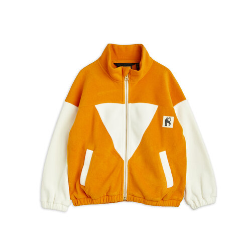 Mini Rodini Fleece zip cardigan - Orange
