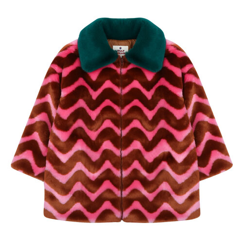Jelly Mallow Zigzag faux fur coat Jelly Mallow Zigzag faux fur coat