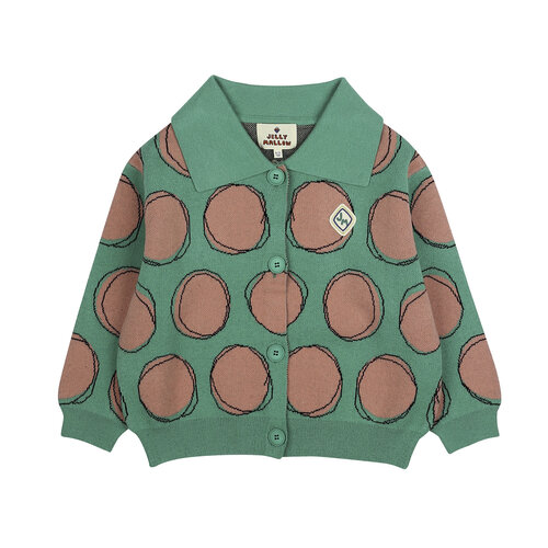 Jelly Mallow Pink dot knit cardigan Jelly Mallow Pink dot knit cardigan