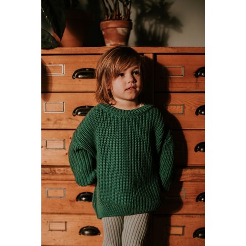 Yuki Kidswear Chunky knitted sweater - Leaf