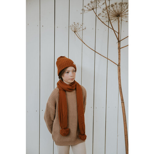 Yuki Kidswear Knitted scarf - Rust
