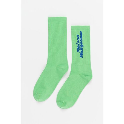 Maison Mangostan Mangostan logo sock green Maison Mangostan Mangostan logo sock green