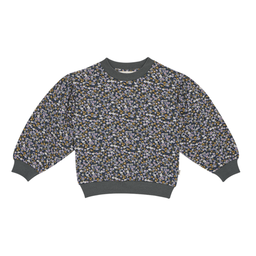House of Jamie Balloon Sweater - Dark Slate Ditsy Floral House of Jamie Balloon Sweater - Dark Slate Ditsy Floral