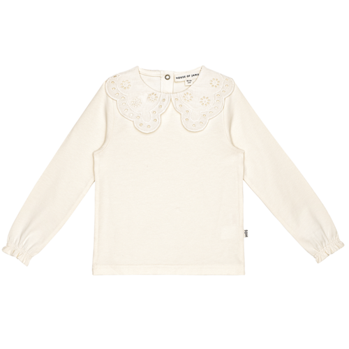 House of Jamie Crochet Collar Tee - Cream House of Jamie Crochet Collar Tee - Cream