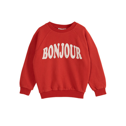 Emile et Ida Sweatshirt - Rouge Bonjour Emile et Ida Sweatshirt - Rouge Bonjour