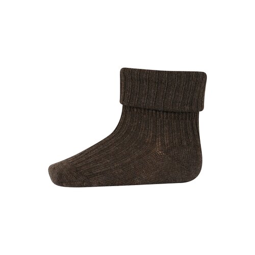 MP Denmark Cotton rib baby socks - Brown Melange MP Denmark Cotton rib baby socks - Brown Melange