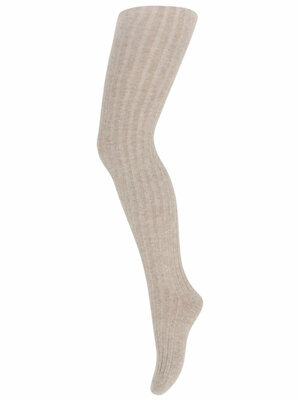 MP Denmark Cotton rib tights - Beige Melange