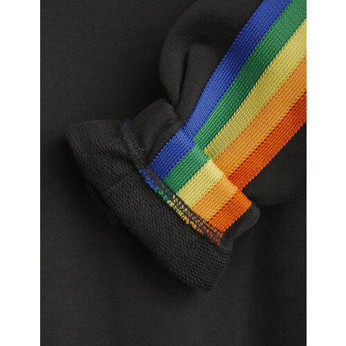 Mini Rodini Rainbow stripe sweatshirt - Black