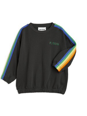 Mini Rodini Rainbow stripe sweatshirt - Black