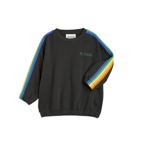 Mini Rodini Rainbow stripe sweatshirt - Black