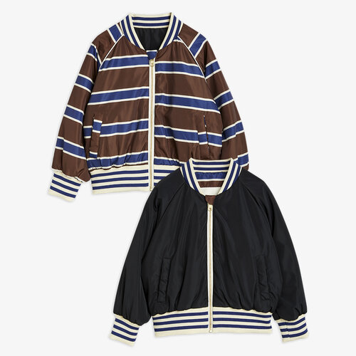 Mini Rodini Stripe reversible baseball jacket