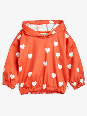 Mini Rodini Hearts WCT hoodie - Red