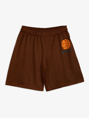 Mini Rodini Basket mesh sp shorts - Brown