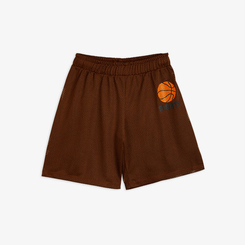 Mini Rodini Basket mesh sp shorts - Brown