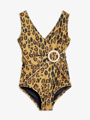 Mini Rodini Leopard aop overlap swimsuit