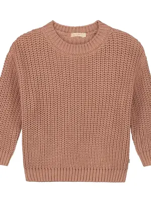 Yuki Kidswear Chunky knitted sweater - Blush