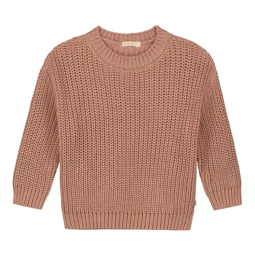 Yuki Kidswear Chunky knitted sweater - Blush