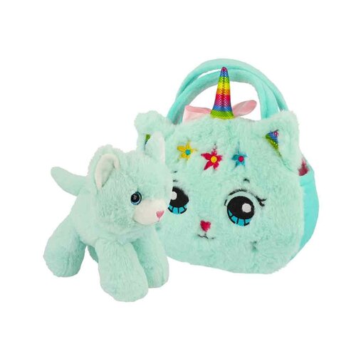 Pluchen handtas met knuffel kat Pluchen handtas met knuffel kat