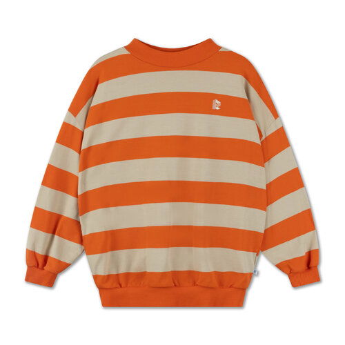 Repose AMS Evergreen sweater - Firecracker block stripe