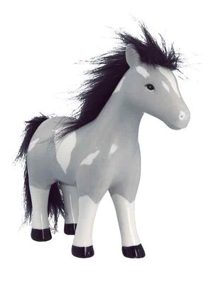 Spaarpot grijs paard