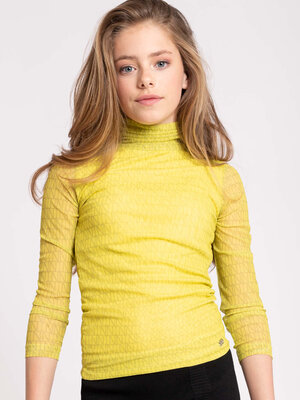 Nik & Nik Mesh top - Lime yellow