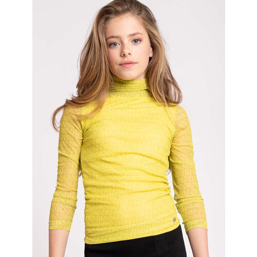 Nik & Nik Mesh top - Lime yellow