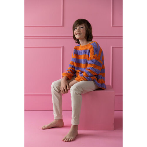 Yuki Kidswear Chunky knitted sweater -  HAPPY STRIPES