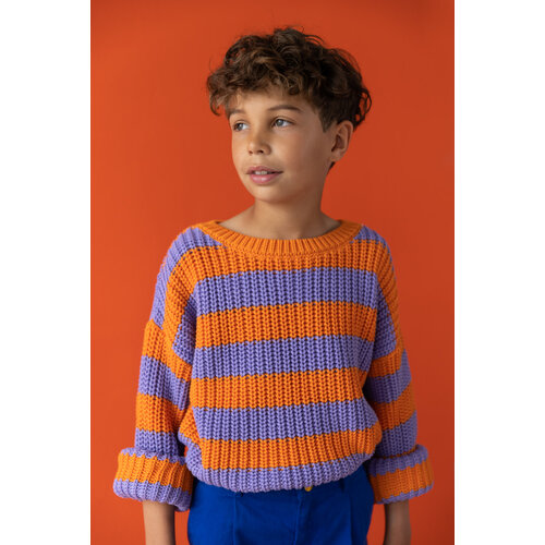 Yuki Kidswear Chunky knitted sweater -  HAPPY STRIPES