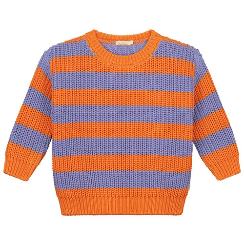 Yuki Kidswear Chunky knitted sweater -  HAPPY STRIPES