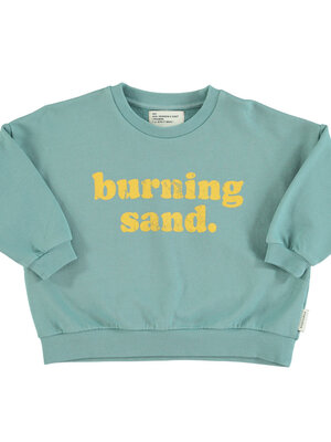 Piupiuchick Sweatshirt | green w/ "burning sand" print