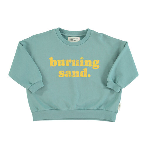 Piupiuchick Sweatshirt | green w/ "burning sand" print