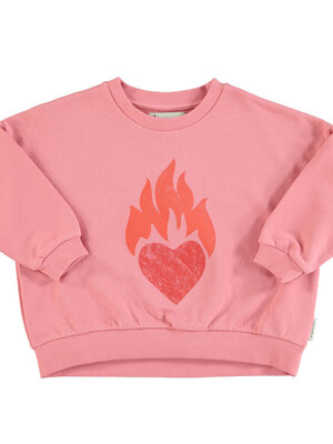 Piupiuchick Sweatshirt | pink w/ heart print