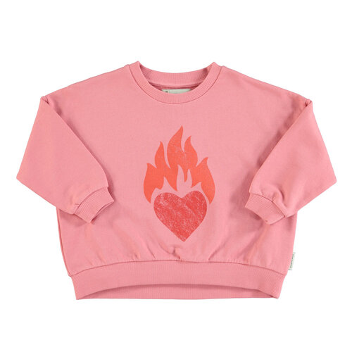 Piupiuchick Sweatshirt | pink w/ heart print