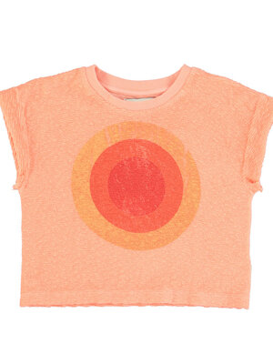 Piupiuchick T´shirt | coral w/ "la playa" print