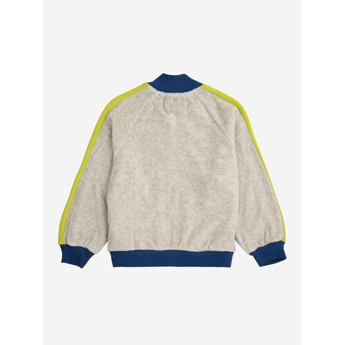 Bobo Choses Bobo Shadow terry zipped ranglan sleeves sweatshirt