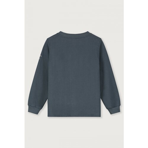 Gray Label Round Neck Cardigan - Blue Grey