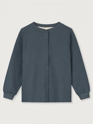 Gray Label Round Neck Cardigan - Blue Grey