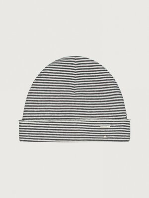 Gray Label Baby Beanie - Nearly Black - Cream