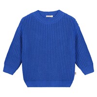 Chunky knitted sweater - Blueberry