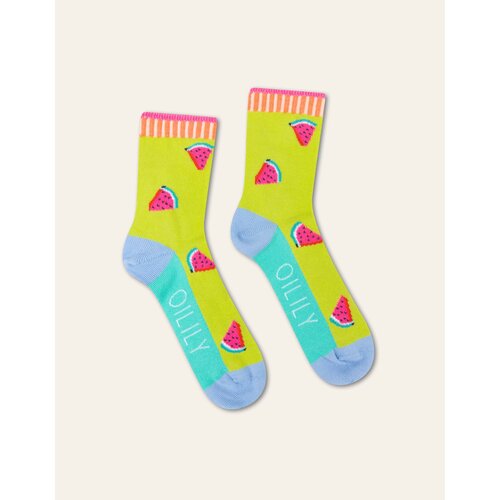 Oilily Melon calf socks - Lime punch with Melons